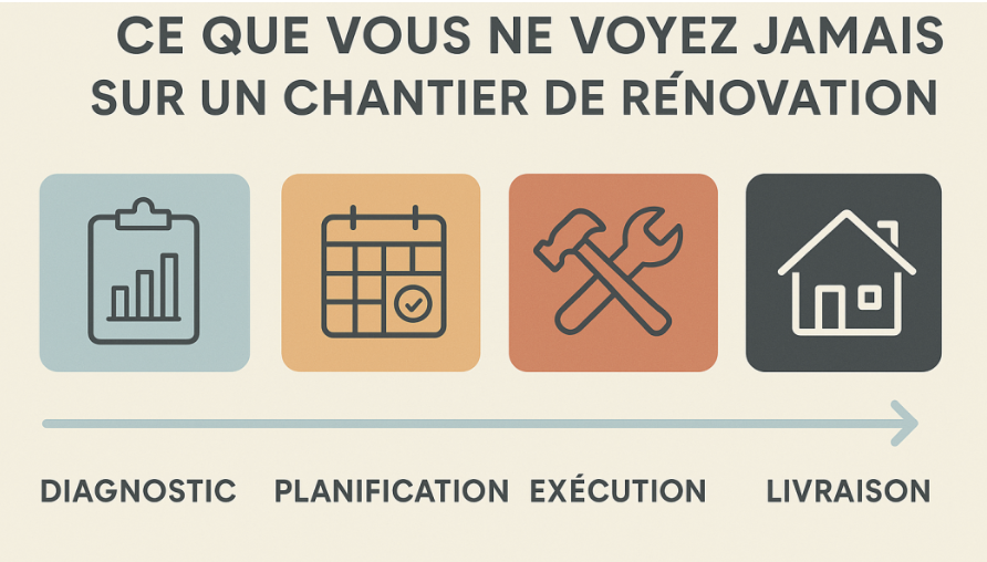 timeline d'un chantier pour une entreprise de rénovation