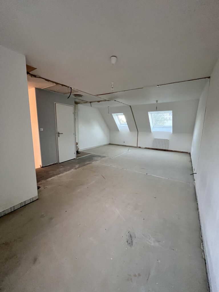 chantier après démoliton - renovation appartement rennes 